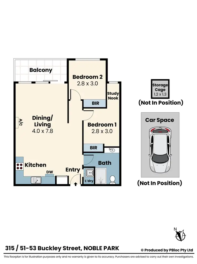 Floorplan of Homely apartment listing, 315/51-53 Buckley Street, Noble Park VIC 3174