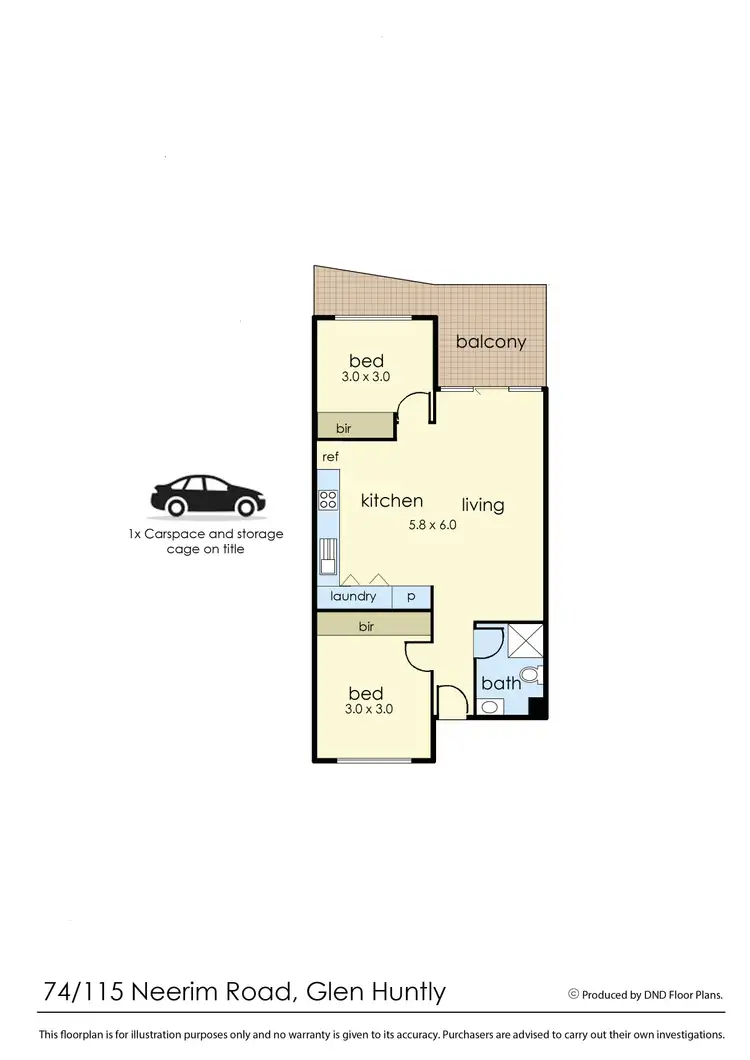 Floorplan of Homely apartment listing, 74/115 Neerim Road, Glen Huntly VIC 3163