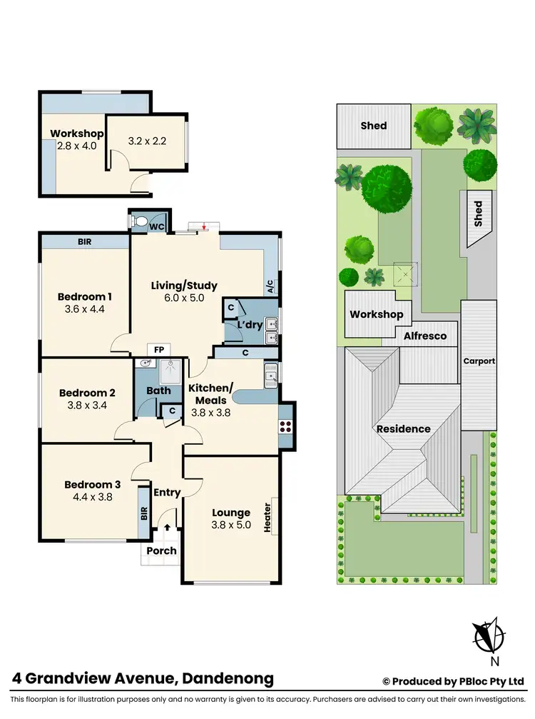 Floorplan of Homely house listing, 4 Grandview Avenue, Dandenong VIC 3175