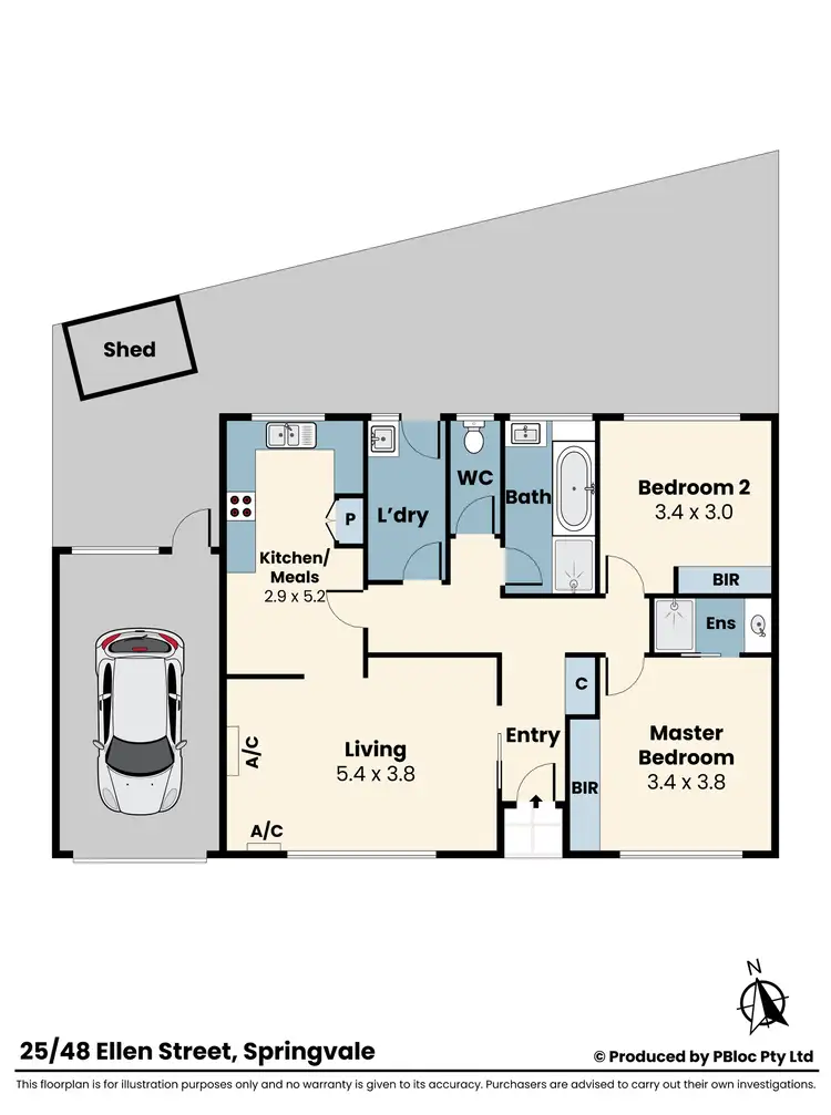 Floorplan of Homely unit listing, 25/48-52 Ellen Street, Springvale VIC 3171