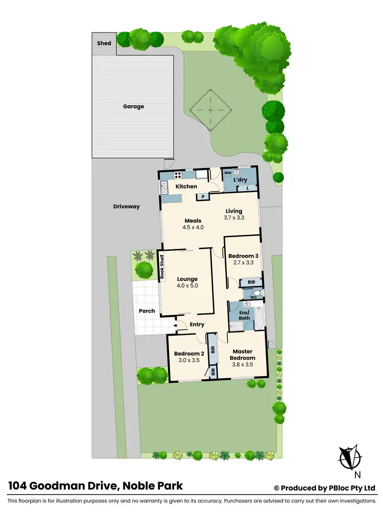 Floorplan of Homely house listing, 104 Goodman Drive, Noble Park VIC 3174