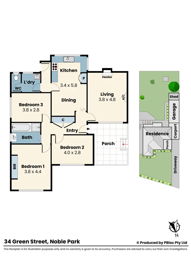 Floorplan of Homely house listing, 34 Green Street, Noble Park VIC 3174