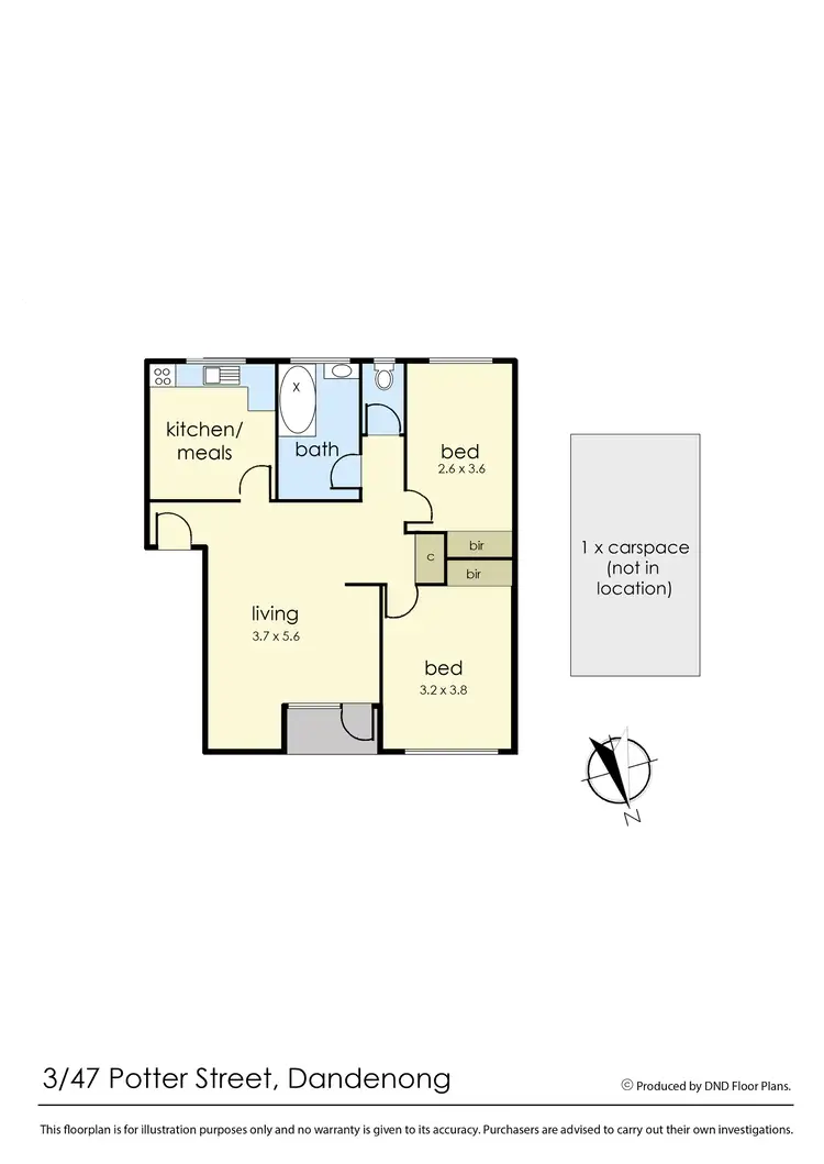 Floorplan of Homely apartment listing, 3/47 Potter street, Dandenong VIC 3175