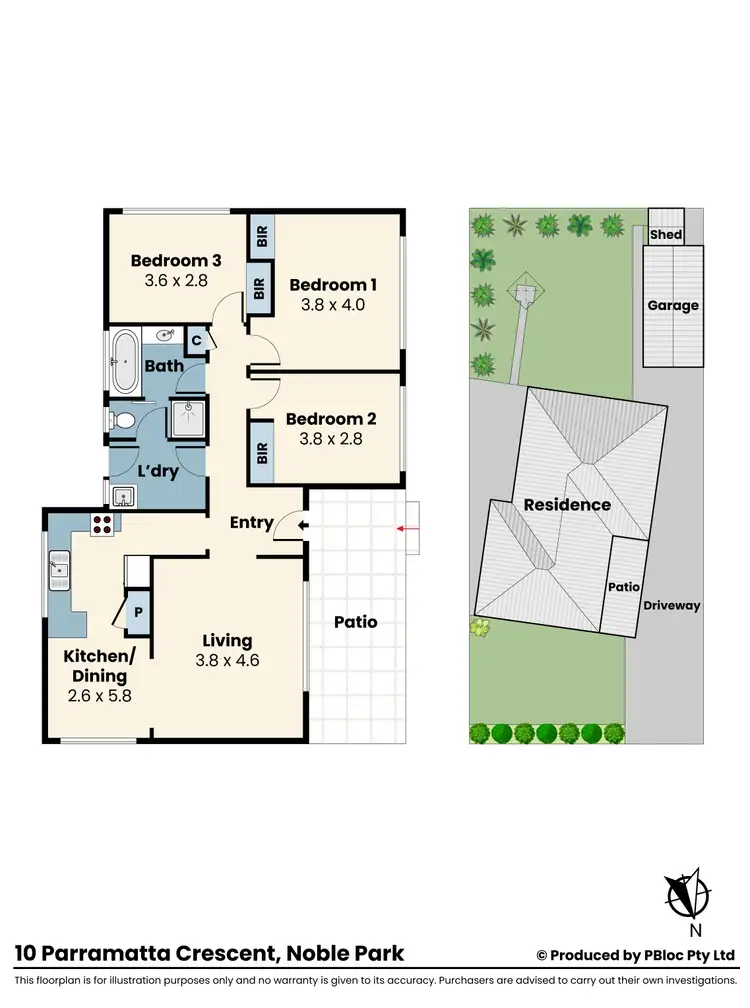 Floorplan of Homely house listing, 10 Parramatta Crescent, Noble Park VIC 3174