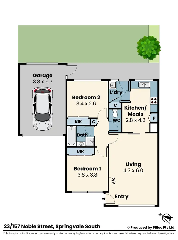 Floorplan of Homely unit listing, 23/157 Noble Street, Springvale South VIC 3172