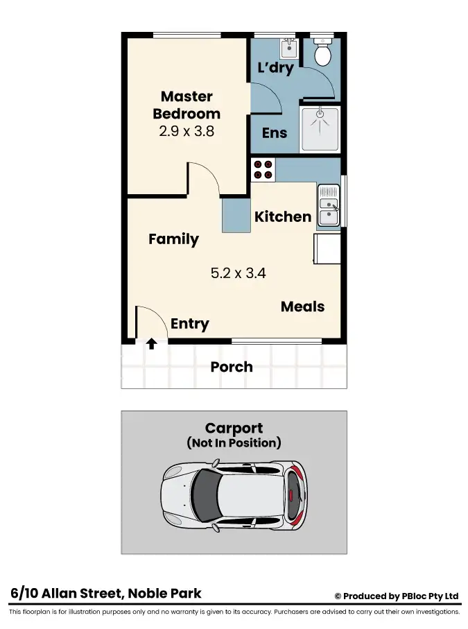 Floorplan of Homely unit listing, 6/10 Allan Street, Noble Park VIC 3174