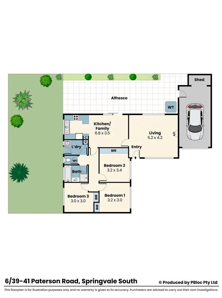Floorplan of Homely unit listing, 6/39-41 Paterson Road, Springvale South VIC 3172
