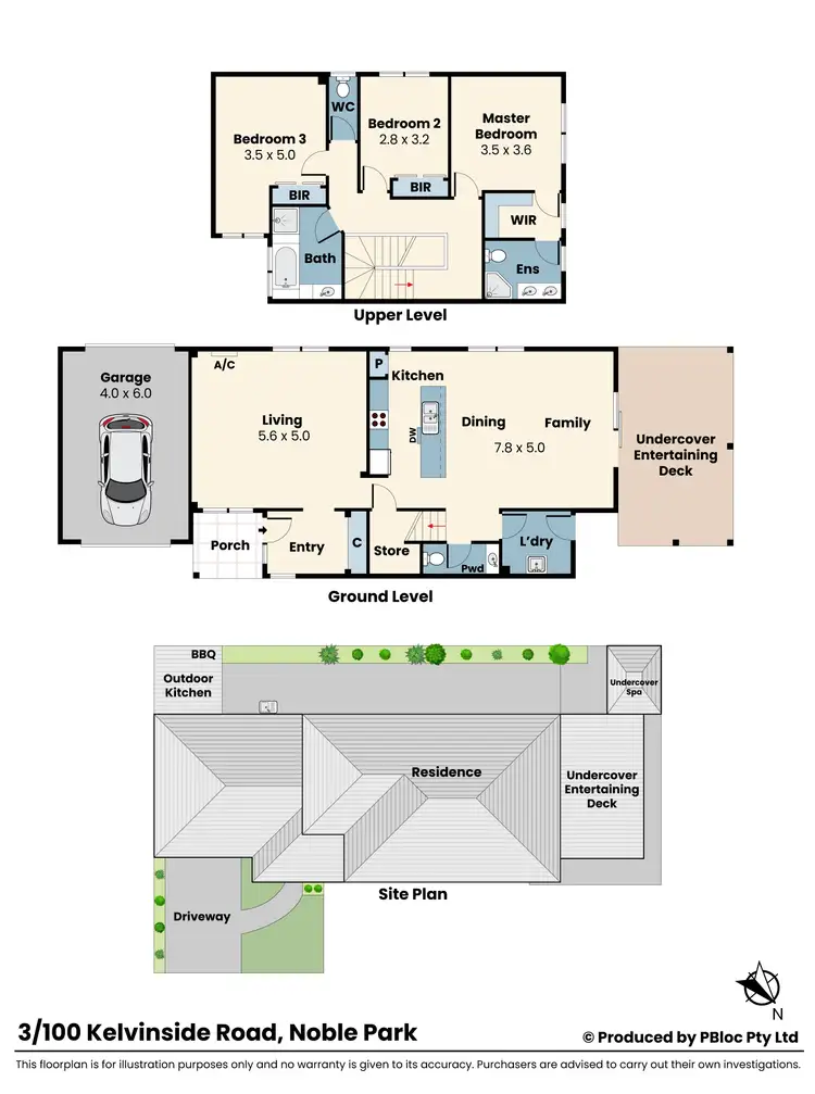 Floorplan of Homely townhouse listing, 3/100 Kelvinside Road, Noble Park VIC 3174