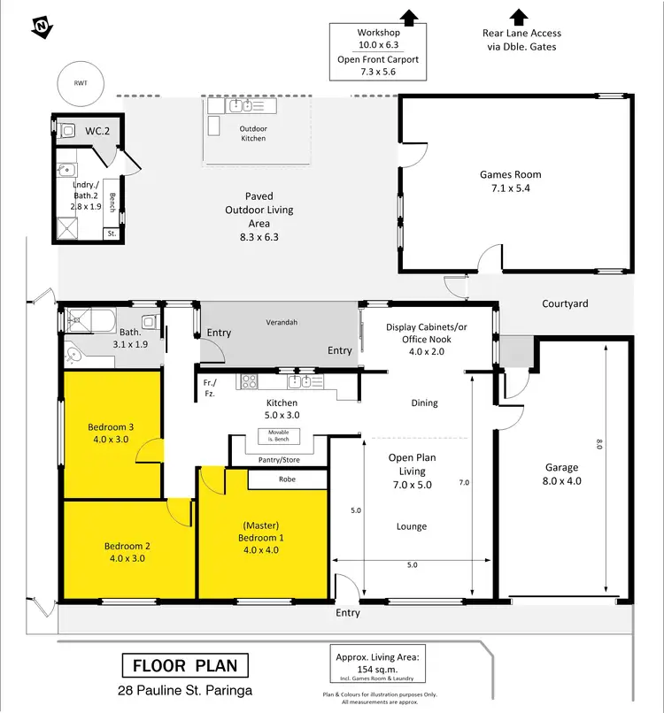 Floorplan of Homely house listing, 28 Pauline Street, Paringa SA 5340