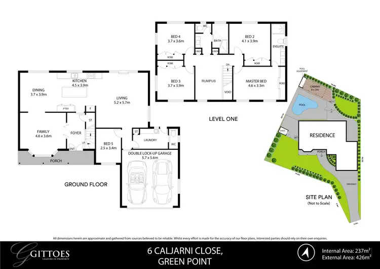 Floorplan of Homely house listing, 6 Caljarni Close, Green Point NSW 2251