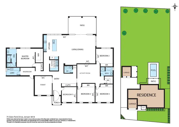 Floorplan of Homely house listing, 75 Eden Park Drive, Jensen QLD 4818