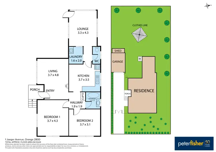 Floorplan of Homely house listing, 1 Jaeger Avenue, Orange NSW 2800