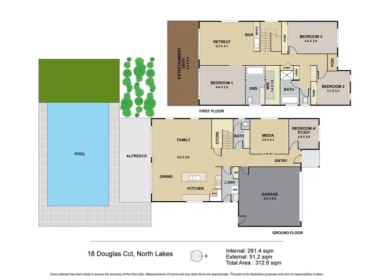 Floorplan of Homely house listing, 18 Douglas Circuit, North Lakes QLD 4509