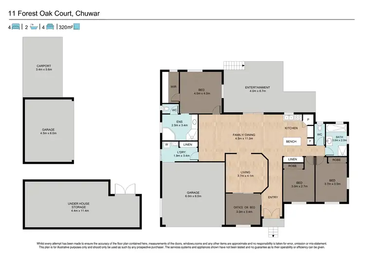 Floorplan of Homely house listing, 11 Forest-Oak Court, Chuwar QLD 4306