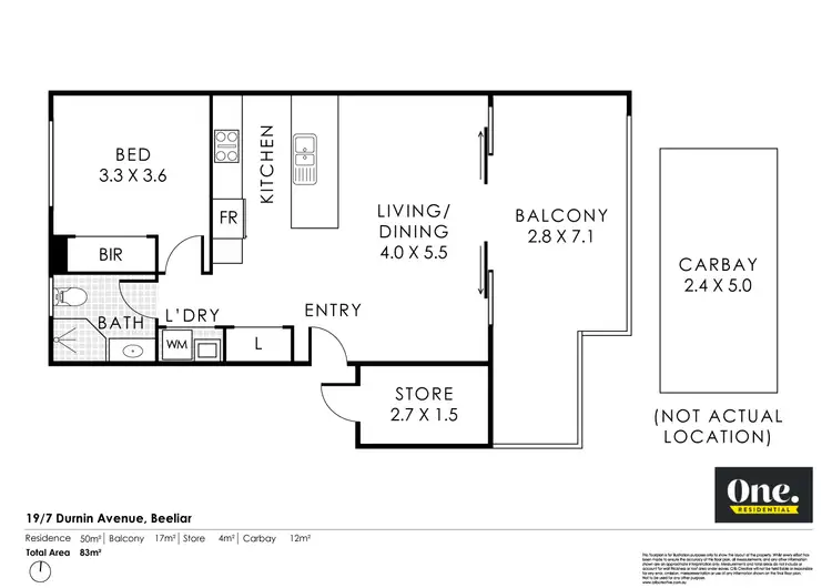 Floorplan of Homely apartment listing, 19/7 Durnin Avenue, Beeliar WA 6164