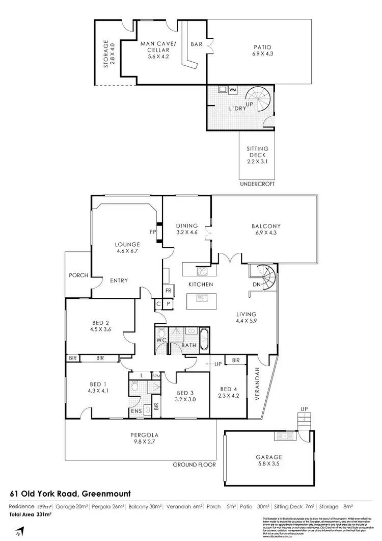 Floorplan of Homely house listing, 61 Old York Road, Greenmount WA 6056
