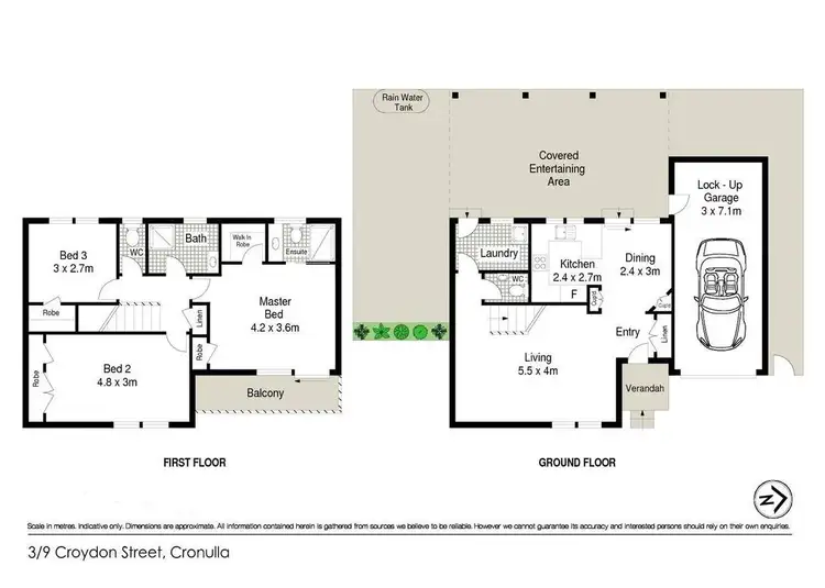 Floorplan of Homely townhouse listing, 3/9 Croydon Street, Cronulla NSW 2230