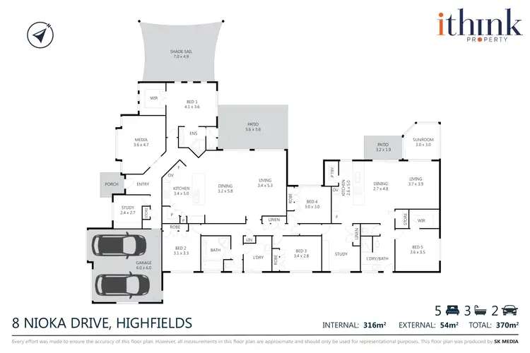 Floorplan of Homely house listing, 8 Nioka Drive, Highfields QLD 4352