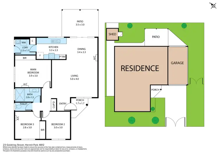 Floorplan of Homely house listing, 23 Goldring Street, Hermit Park QLD 4812