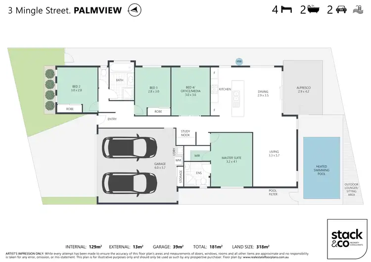 Floorplan of Homely house listing, 3 Mingle Street, Palmview QLD 4553