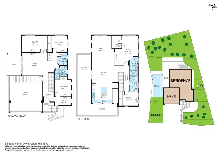 Floorplan of Homely house listing, 68 YARRAWONGA DRIVE, Castle Hill QLD 4810