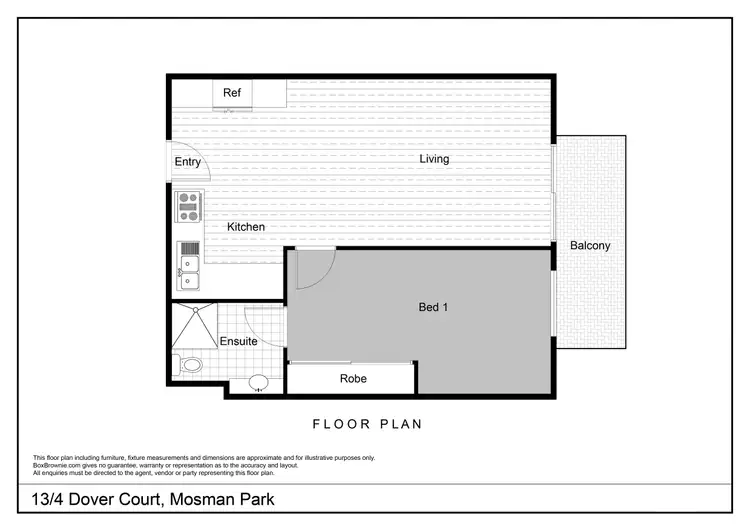 Floorplan of Homely apartment listing, 13/4 Dover Court, Mosman Park WA 6012