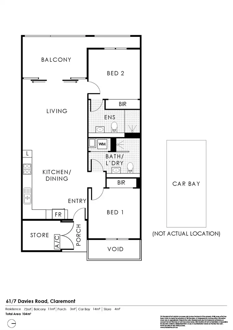 Floorplan of Homely apartment listing, 61/7 Davies Road, Claremont WA 6010