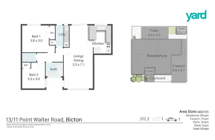 Floorplan of Homely villa listing, 13/11 Point Walter Road, Bicton WA 6157