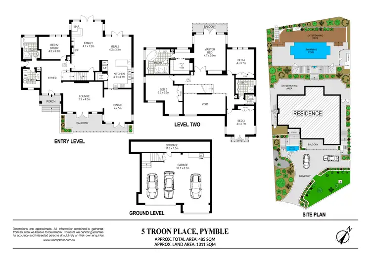 Floorplan of Homely house listing, 5 Troon Place, Pymble NSW 2073