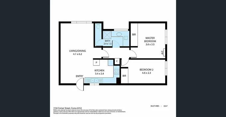 Floorplan of Homely unit listing, 7/34 Comer Street, Como WA 6152