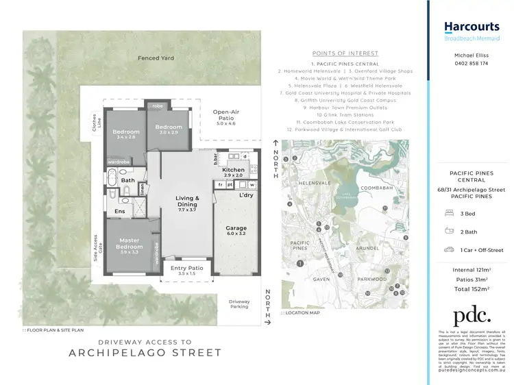 Floorplan of Homely villa listing, 68/31 Archipelago Street, Pacific Pines QLD 4211