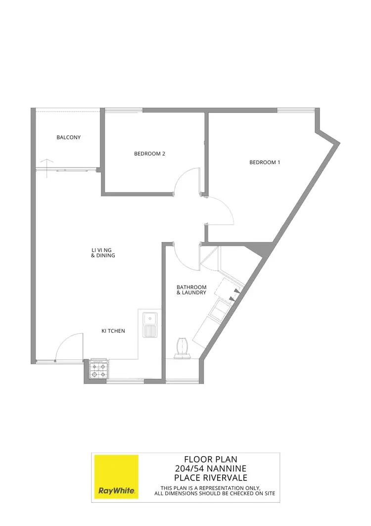 Floorplan of Homely unit listing, 204/54 Nannine Place, Rivervale WA 6103