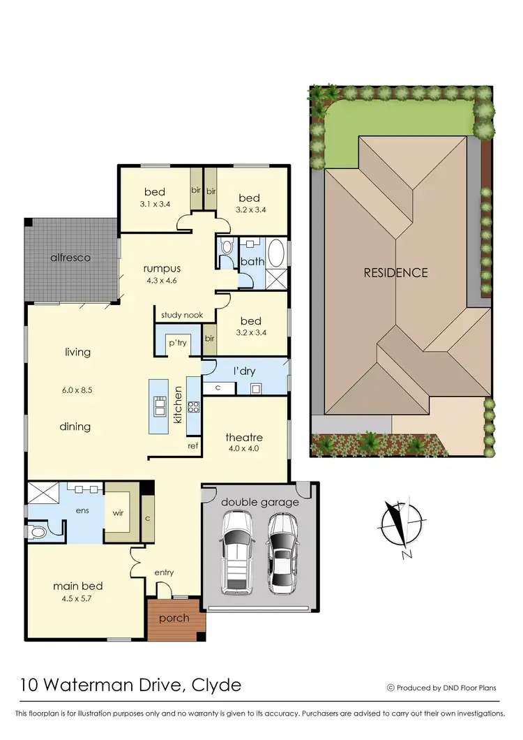 Floorplan of Homely house listing, 10 Waterman Drive, Clyde VIC 3978