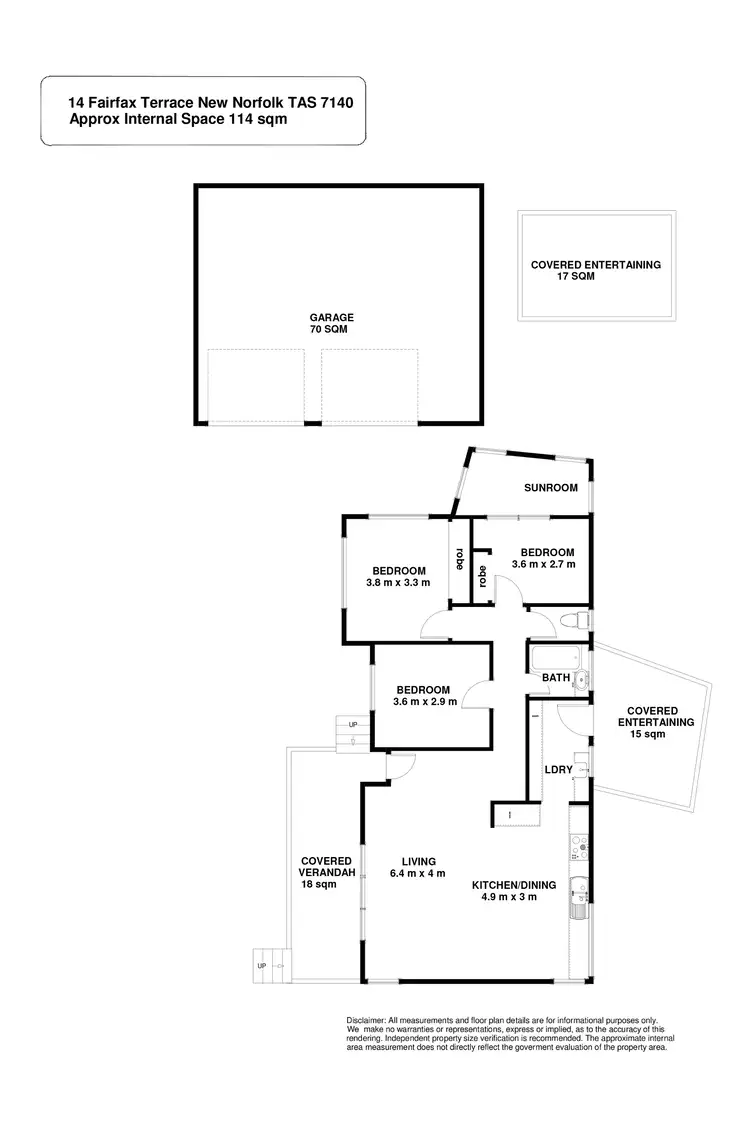 Floorplan of Homely house listing, 14 Fairfax Terrace, New Norfolk TAS 7140