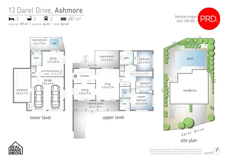 Floorplan of Homely house listing, 13 Darel Drive, Ashmore QLD 4214