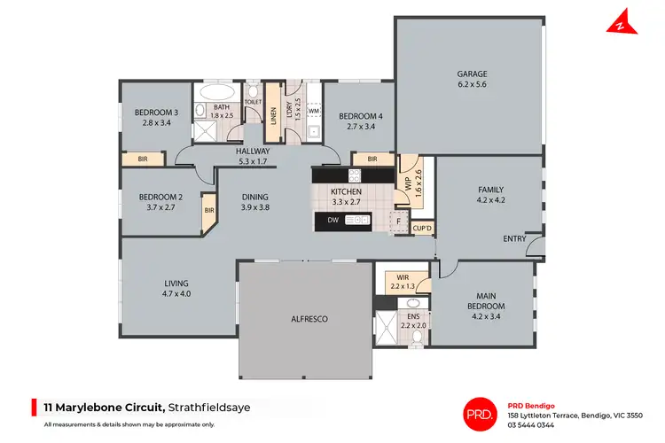 Floorplan of Homely house listing, 11 Marylebone Circuit, Strathfieldsaye VIC 3551