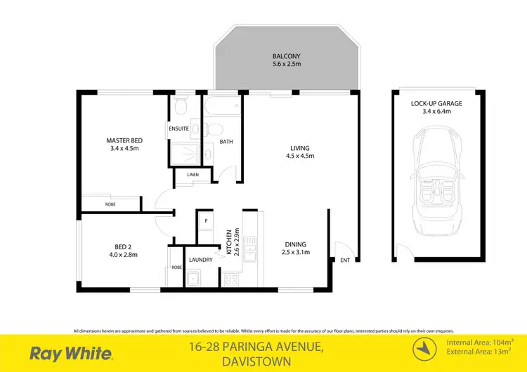 Floorplan of Homely apartment listing, 16/28 Paringa Avenue, Davistown NSW 2251