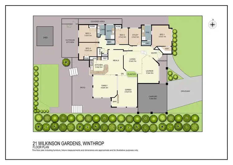 Floorplan of Homely house listing, 21 Wilkinson Gardens, Winthrop WA 6150