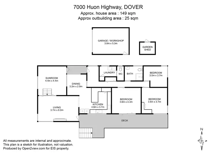 Floorplan of Homely house listing, 7000 Huon Highway, Dover TAS 7117