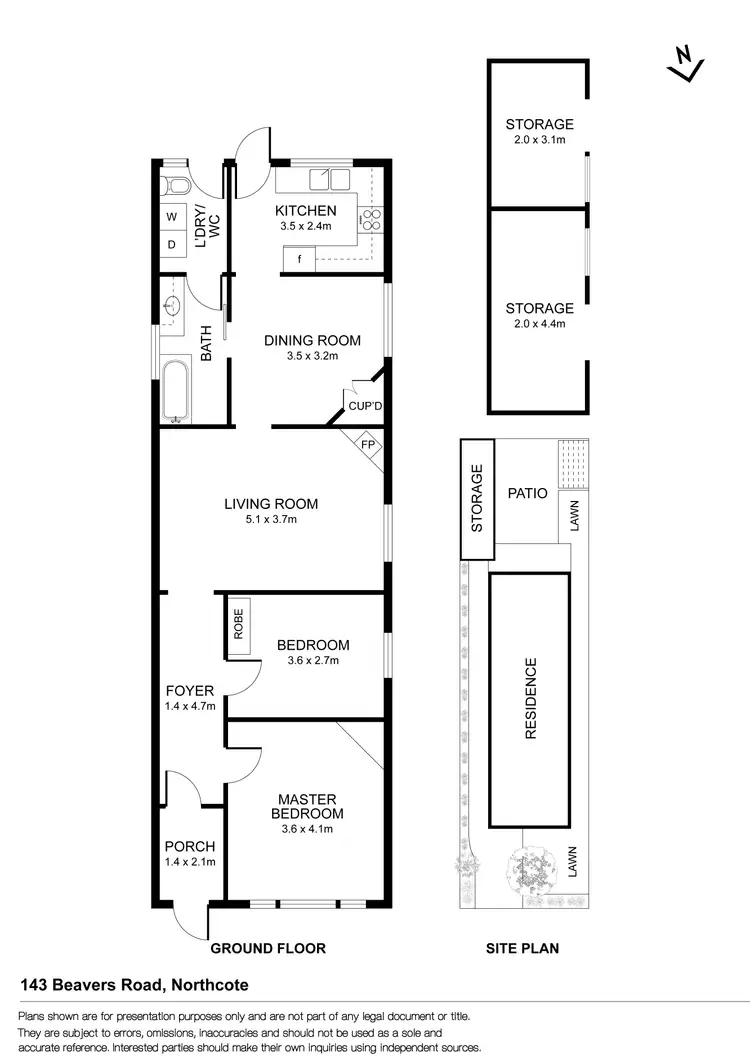 Floorplan of Homely house listing, 143 Beavers Road, Northcote VIC 3070