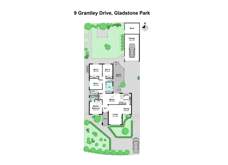 Floorplan of Homely house listing, 9 Grantley Drive, Gladstone Park VIC 3043
