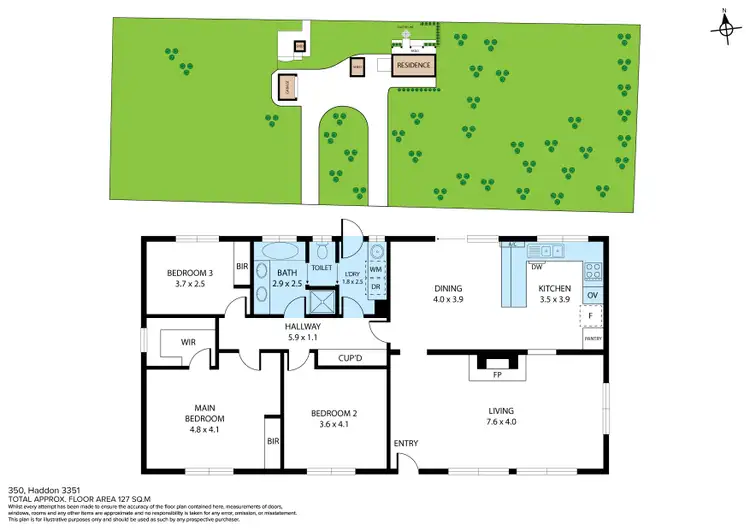 Floorplan of Homely house listing, 350 Haddon School Road, Haddon VIC 3351