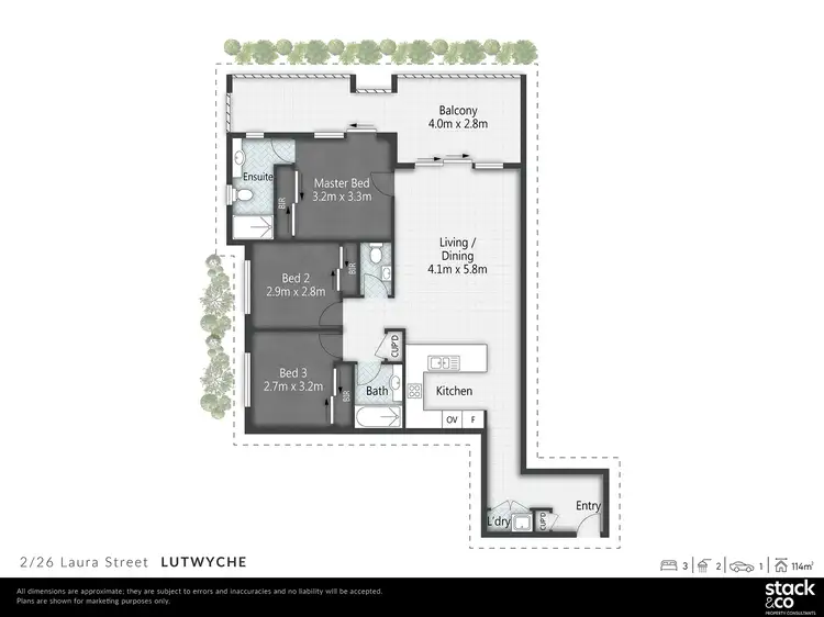 Floorplan of Homely apartment listing, 2/26-28 Laura Street, Lutwyche QLD 4030