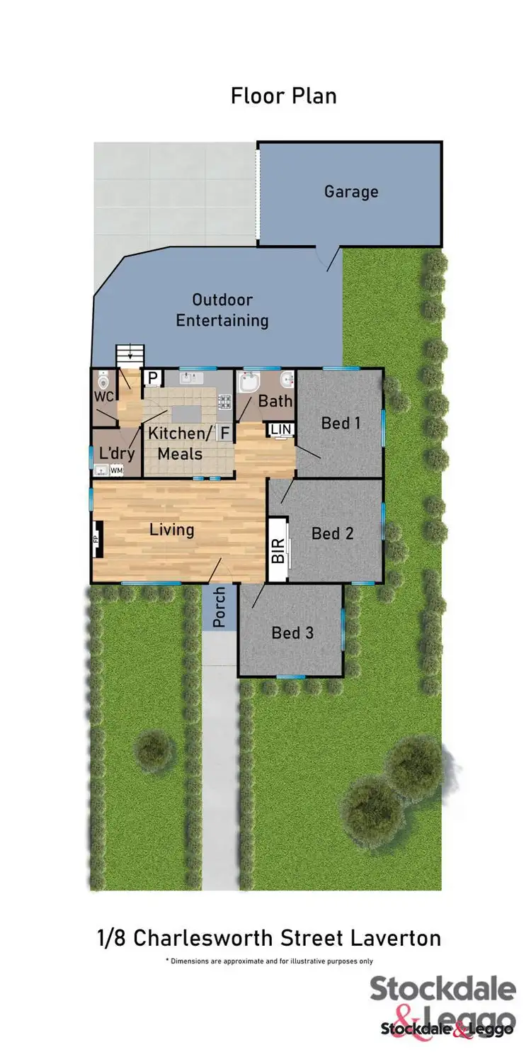 Floorplan of Homely unit listing, 1/8 Charlesworth Street, Laverton VIC 3028