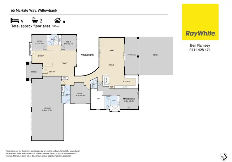 Floorplan of Homely house listing, 65 Mchale Way, Willowbank QLD 4306