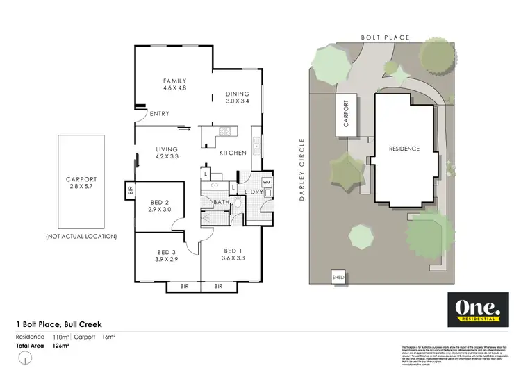 Floorplan of Homely house listing, 1 Bolt Place, Bull Creek WA 6149