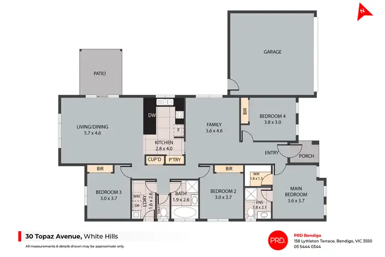 Floorplan of Homely house listing, 30 Topaz Avenue, White Hills VIC 3550