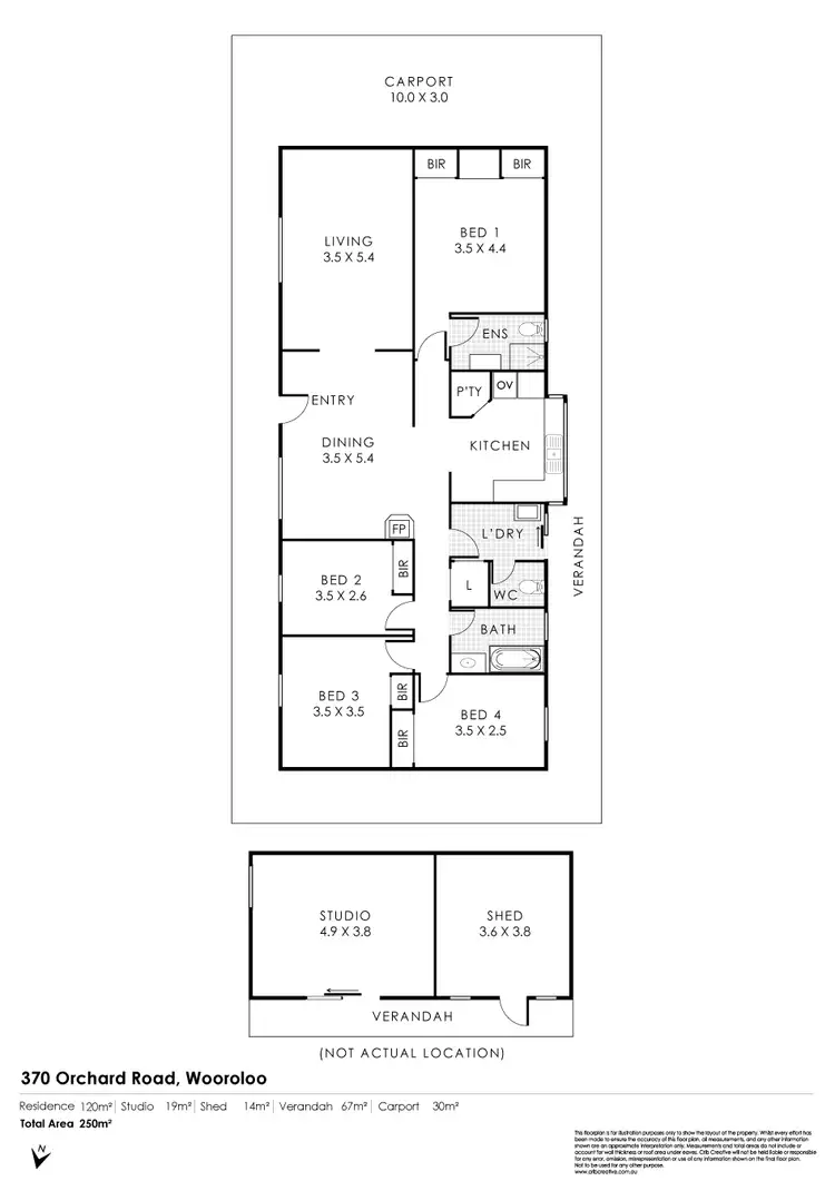 Floorplan of Homely house listing, 370 Orchard Road, Wooroloo WA 6558