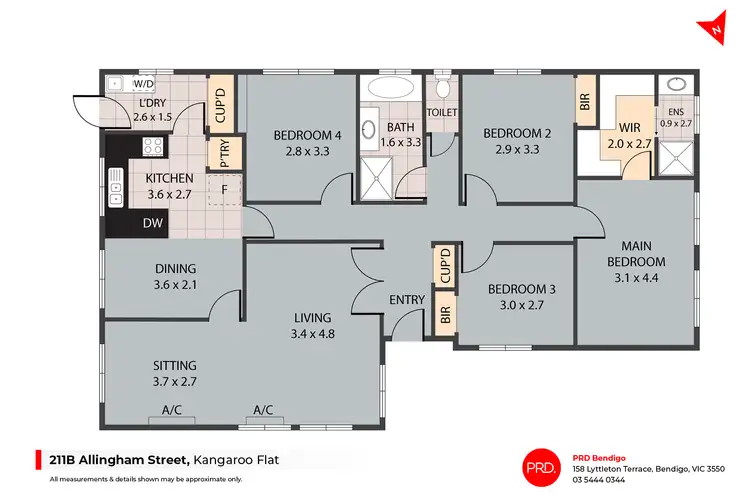 Floorplan of Homely house listing, 211B Allingham Street, Kangaroo Flat VIC 3555