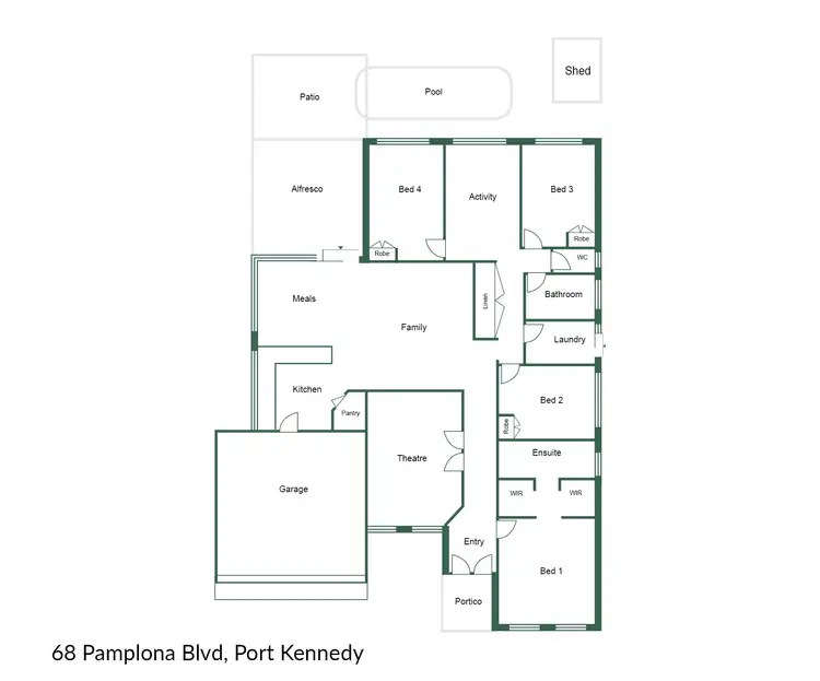 Floorplan of Homely house listing, 68 Pamplona Boulevard, Port Kennedy WA 6172